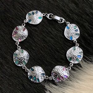 Silver sand dollar bracelet